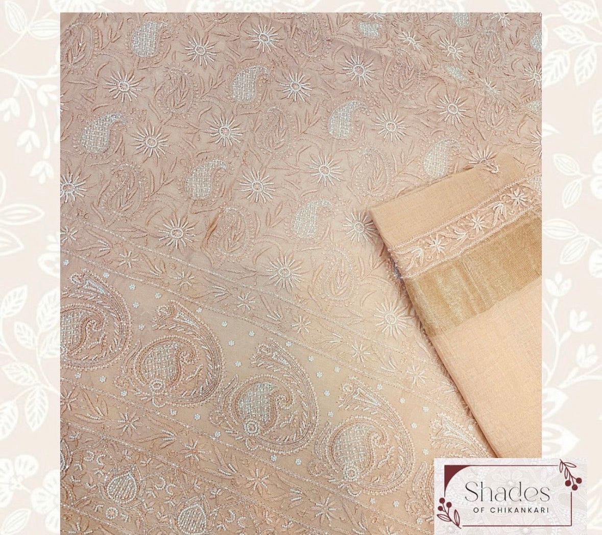 Noor Pearl Chanderi Unstitched Set