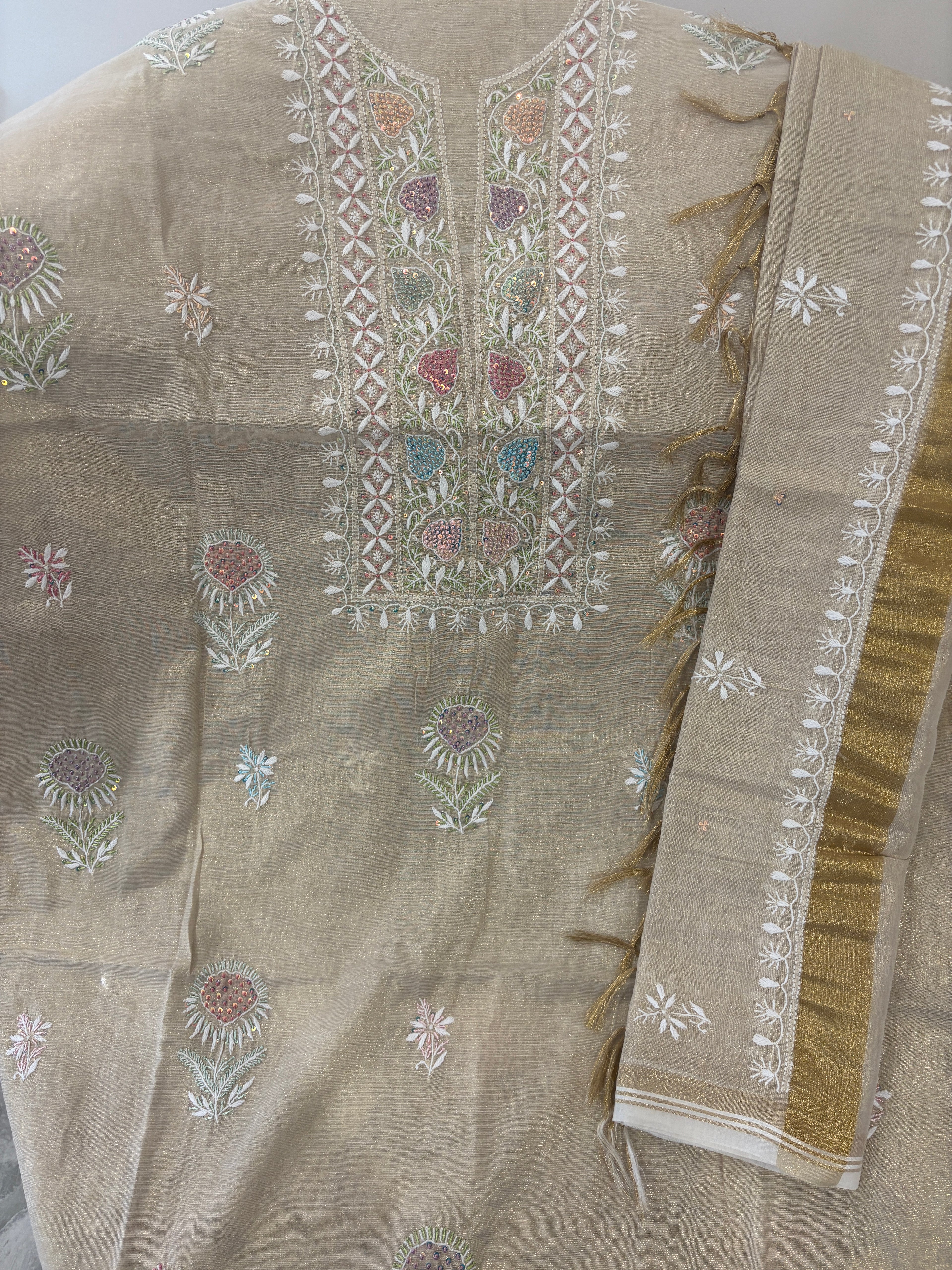 Noor-e-Parsi Tissue Unstitched Ensemble